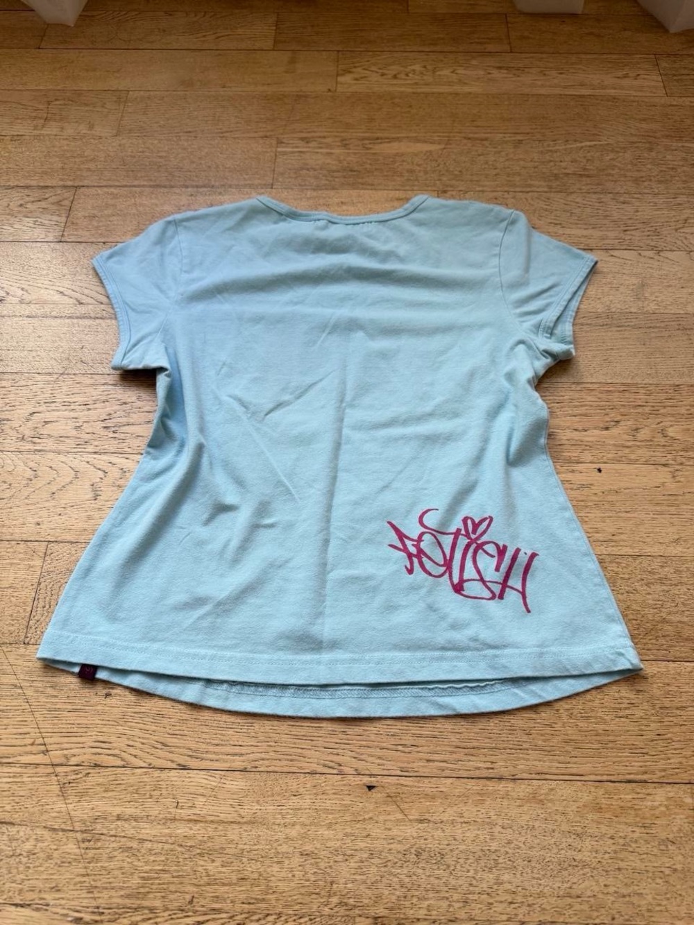 Y2K Fetish Baby Blue Graphic Tee 2000s - Picture 2 of 5